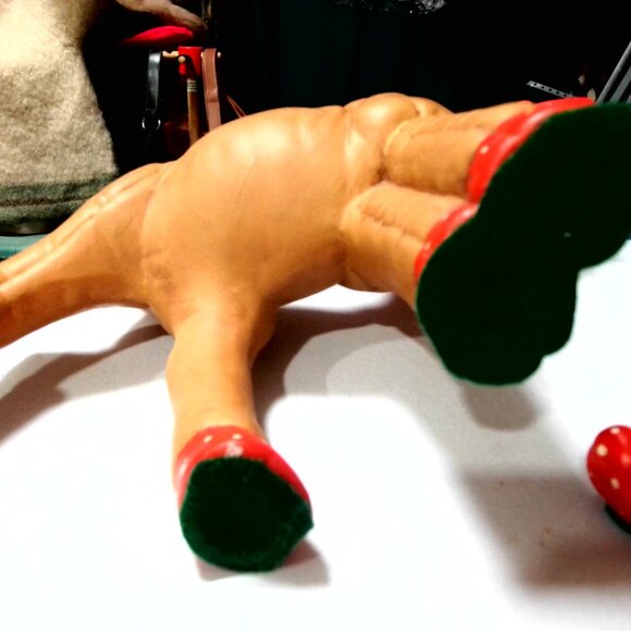 Set of 2~Vtg Mold Ceramic Quilted Christmas Deer - Picture 4 of 9